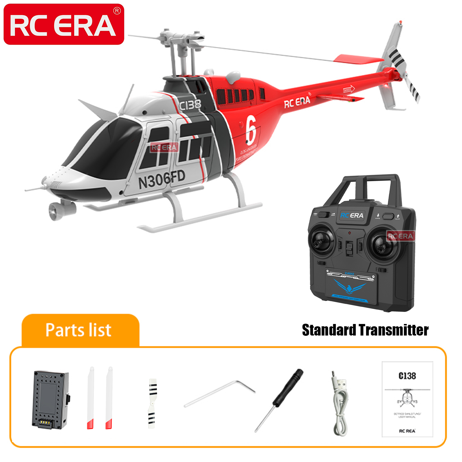RC ERA C138 BELL 206 Jet Range - Rc Helicopter Gyro incelemesi ve fiyatı