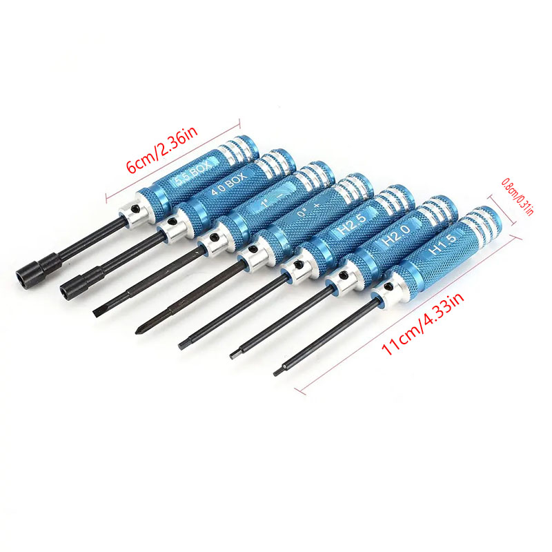 7 Parça 1.5 2.0 2.5mm RC Hex T - Rc Helicopter Tool Kit incelemesi ve fiyatı