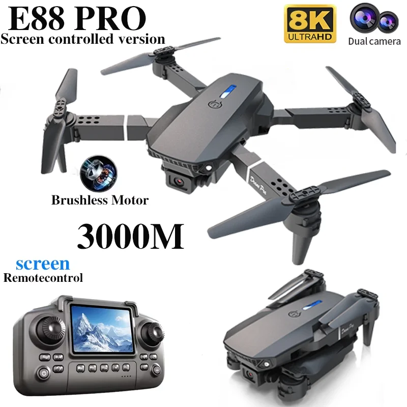 Profesyonel E88 PRO Drone ekra - Rc Helicopter Electric incelemesi ve fiyatı