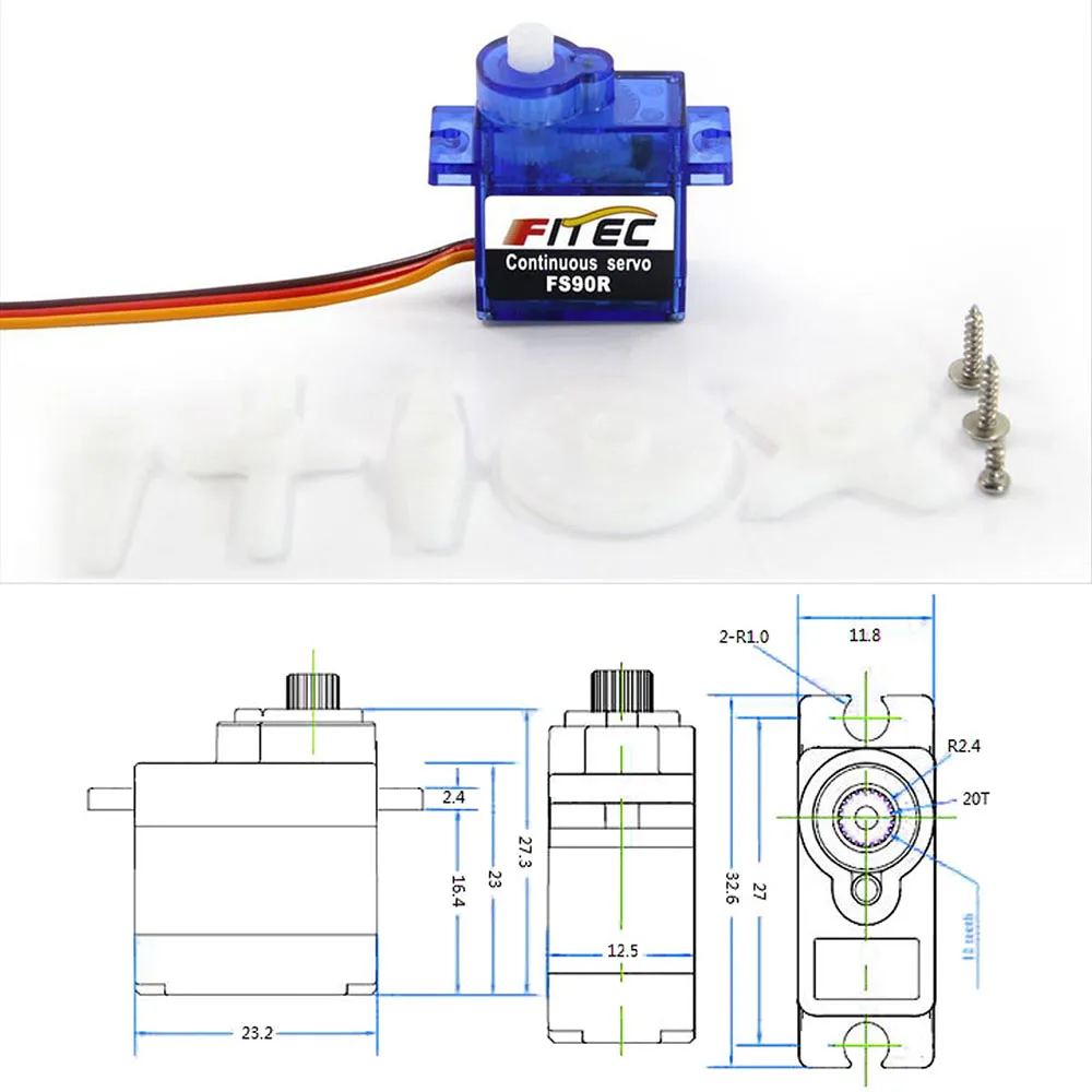 Feetech Mini FS90R Mikro Servo - Rc Helicopter Servo incelemesi ve fiyatı